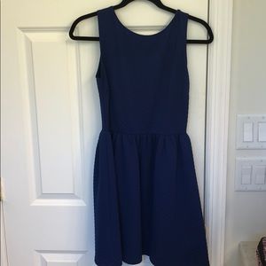 Royal blue scoop back dress